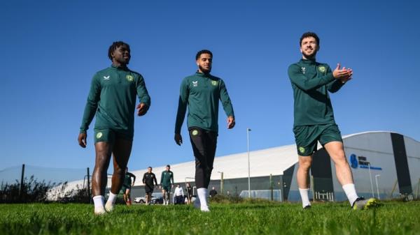 Blue skies in Dublin as the team trained on the eve of the Greece game